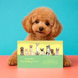 Tarjeta De Visita Entrenador Activo de Agilidad de Perro Verde Amari