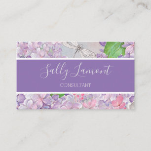 Tarjeta De Visita Entrenador Consultor de Primavera Lilac