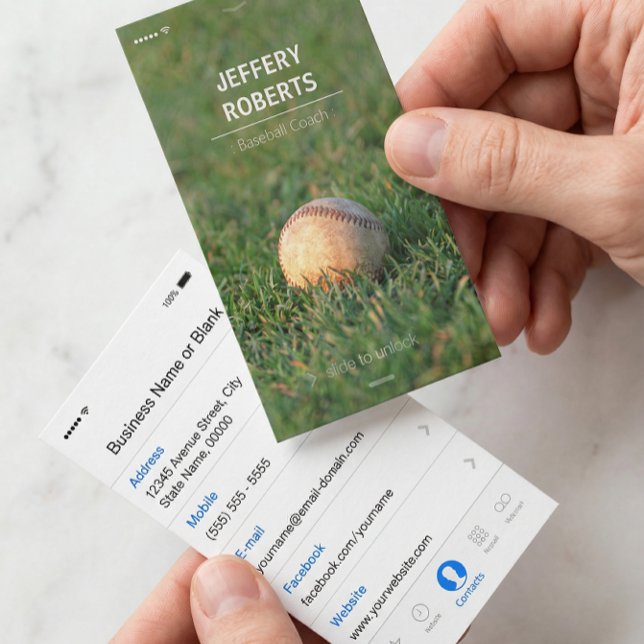 Tarjeta De Visita Entrenador creativo de béisbol entrenador de béisb (Subido por el creador)