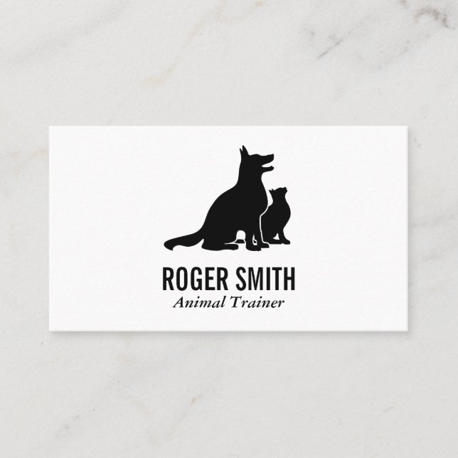 Tarjeta De Visita Entrenador de animales | Cat and Dog Lover (Anverso)