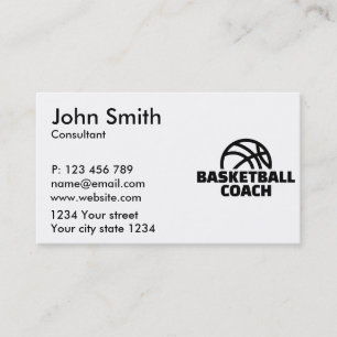 Tarjeta De Visita Entrenador de baloncesto