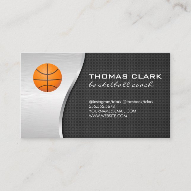 Tarjeta De Visita Entrenador de baloncesto (Anverso)