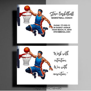 Tarjeta De Visita Entrenador de Baloncesto