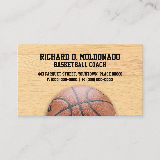 Tarjeta De Visita Entrenador de baloncesto (Anverso)
