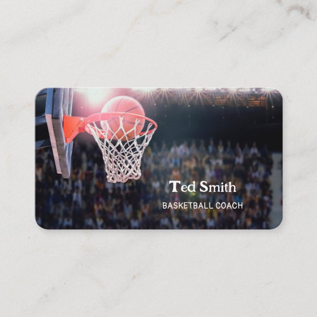 Tarjeta De Visita Entrenador de baloncesto (Anverso)
