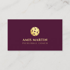 Tarjeta De Visita Entrenador de baloncesto de Borgoña y Oro