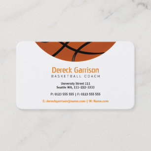 Tarjeta De Visita entrenador de baloncesto Deporte
