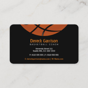 Tarjeta De Visita entrenador de baloncesto   Deporte