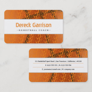Tarjeta De Visita entrenador de baloncesto   Deporte moderno