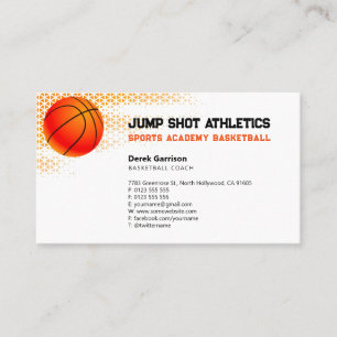 Tarjeta De Visita entrenador de baloncesto   Entrenador deportivo
