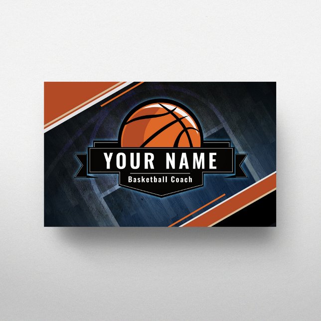 Tarjeta De Visita Entrenador de Baloncesto Su Nombre Tema Deportivo  (Subido por el creador)