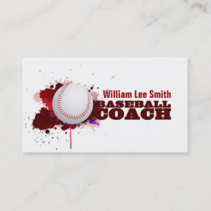 Tarjeta De Visita Entrenador de béisbol