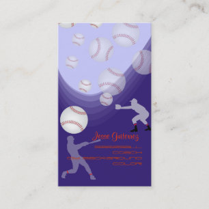 Tarjeta De Visita ¡Entrenador de béisbol de PixDezines/color de