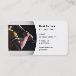 Tarjeta De Visita Entrenador de béisbol   Formador