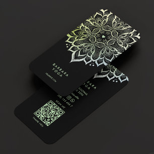 Tarjeta De Visita Entrenador de bienestar Mandala Instructor de yoga