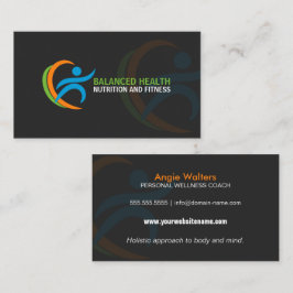 Tarjeta De Visita Entrenador de Bienestar y Nutrición