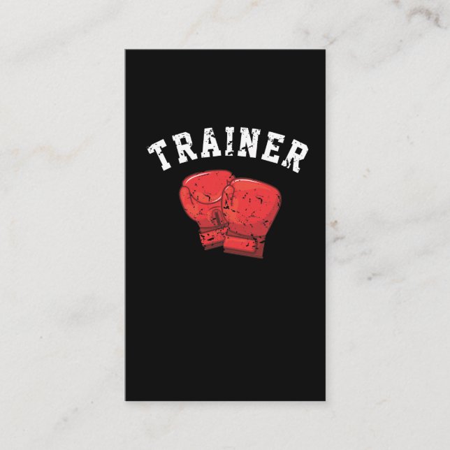 Tarjeta De Visita Entrenador de boxeo entrenador personal Entrenamie (Anverso)