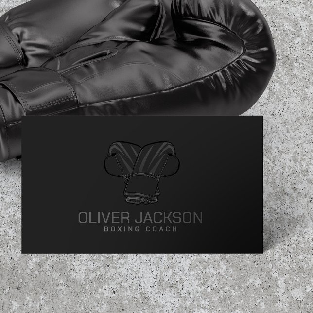 Tarjeta De Visita Entrenador de boxeo fresco mínimo (Subido por el creador)