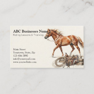 Tarjeta De Visita Entrenador de caballos profesional