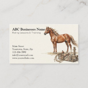 Tarjeta De Visita Entrenador de caballos profesional
