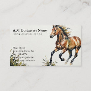 Tarjeta De Visita Entrenador de caballos profesional