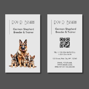 Tarjeta De Visita Entrenador de criadores de perros Código QR de pas