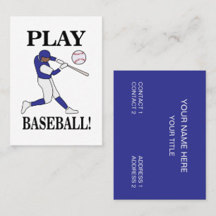 Tarjeta De Visita Entrenador de Deportes de Béisbol Jugador