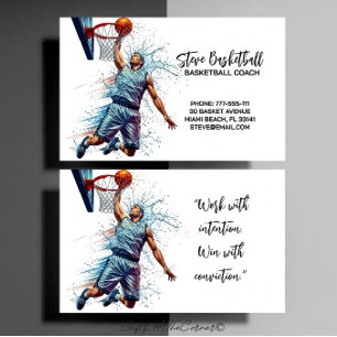 Tarjeta De Visita Entrenador de entrenador de baloncesto