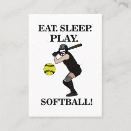 Tarjeta De Visita Entrenador de entrenador deportivo de Softball