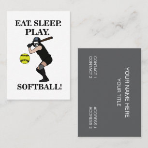 Tarjeta De Visita Entrenador de entrenador deportivo de Softball