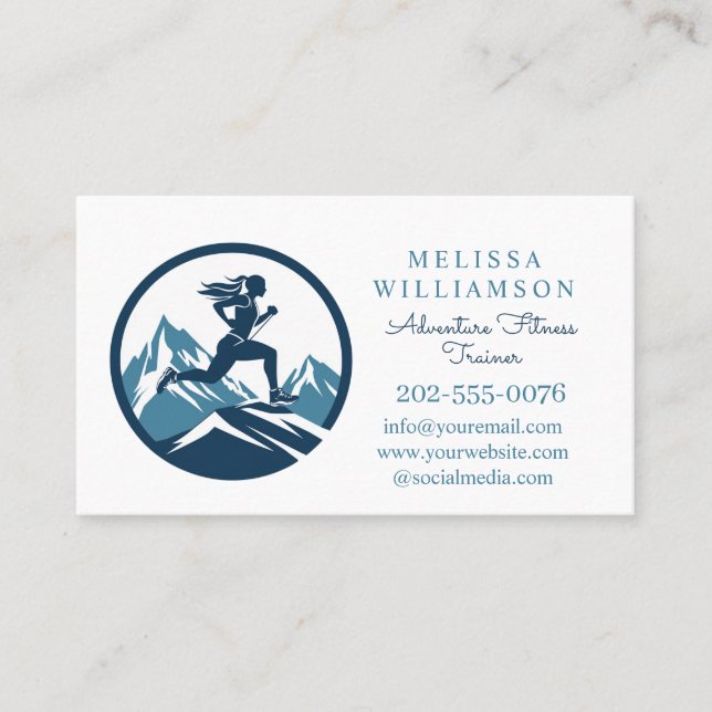 Tarjeta De Visita Entrenador de fitness de aventura