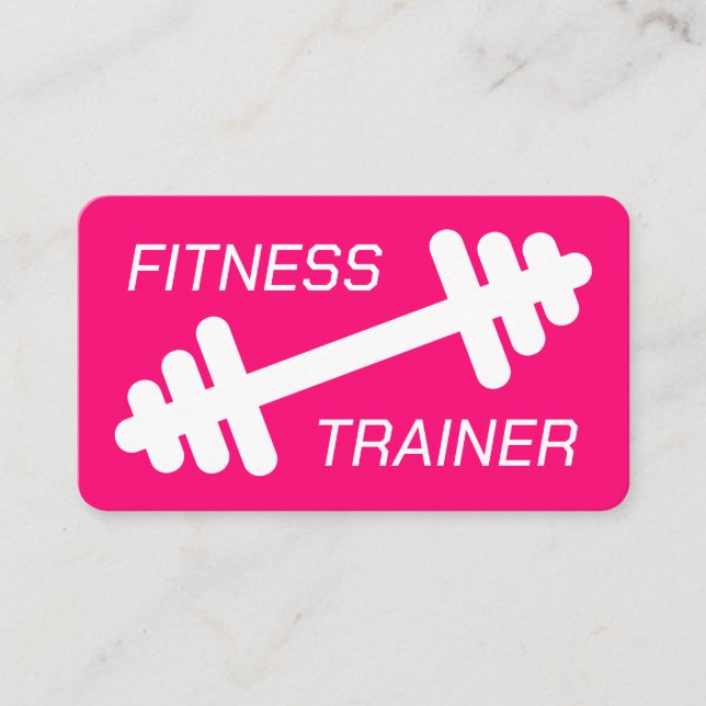 Tarjeta De Visita Entrenador de fitness entrenador entrenador modern (Anverso)