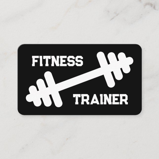 Tarjeta De Visita Entrenador de fitness entrenador entrenador planti (Anverso)