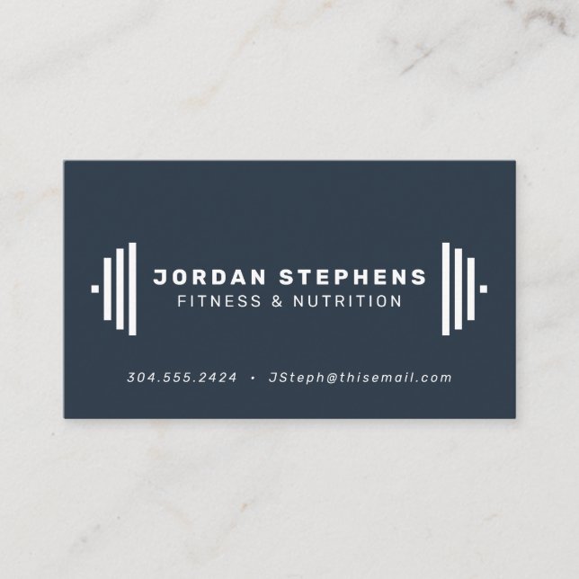 Tarjeta De Visita Entrenador de fitness moderno entrenador pizarra a (Anverso)