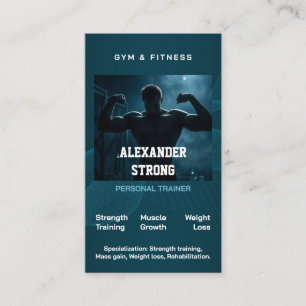 Tarjeta de visita entrenador de fitness musculació