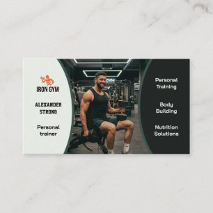 Tarjeta de visita entrenador de fitness musculació
