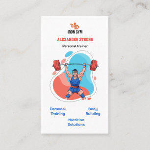 Tarjeta de visita entrenador de fitness musculació
