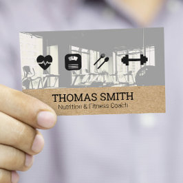 Tarjeta De Visita entrenador de fitness | Nutricionista | Entrenador
