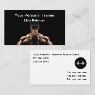 Tarjeta De Visita Entrenador De Fitness Personal Y Entrenador