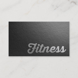 Tarjeta De Visita Entrenador de fitness Texto Grabado en relieve mín