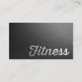 Tarjeta De Visita Entrenador de fitness Texto Grabado en relieve mín