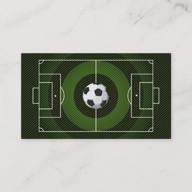 Tarjeta De Visita Entrenador de fútbol entrenador negro (Anverso)
