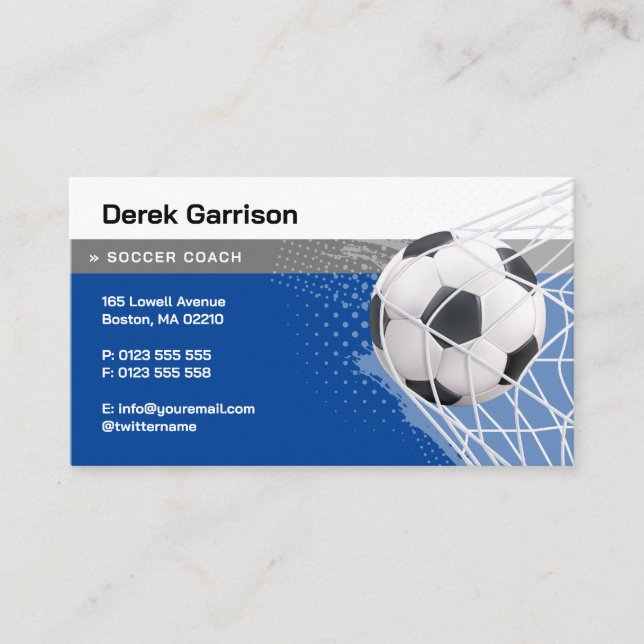 Tarjeta De Visita Entrenador de fútbol | Instructor deportivo (Anverso)