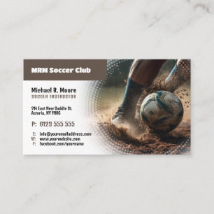 Tarjeta De Visita Entrenador de fútbol   Instructor profesional