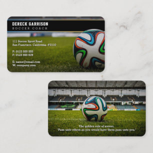 Tarjeta De Visita Entrenador de fútbol   Instructor profesional