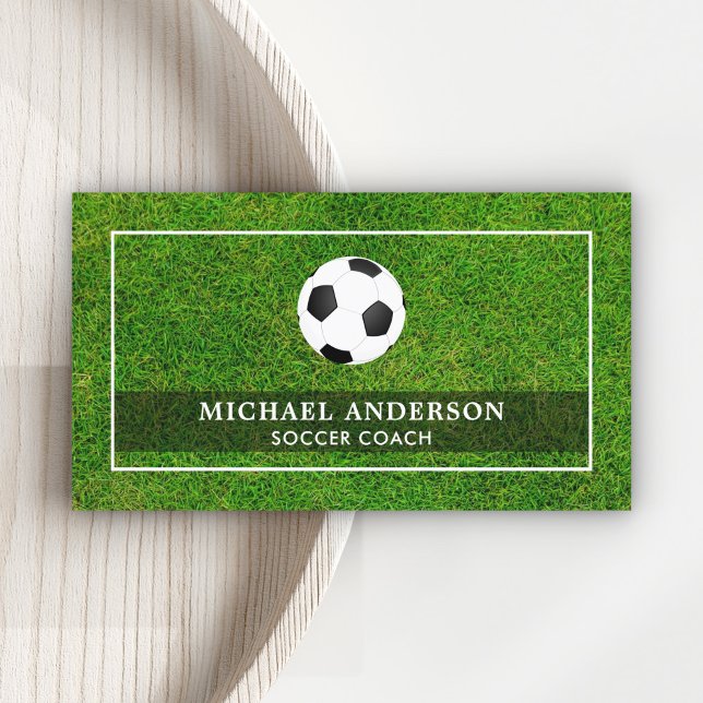 Tarjeta De Visita Entrenador de fútbol profesional Green Sports Turf (Subido por el creador)