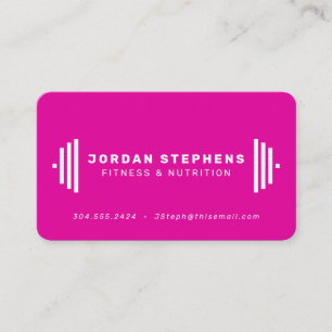 Tarjeta De Visita Entrenador de gimnasia moderno entrenador magenta 