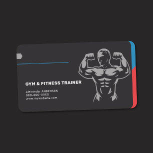 Tarjeta De Visita Entrenador de gimnasio y fitness