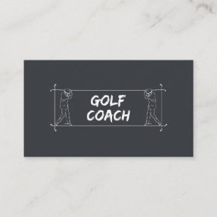 Tarjeta De Visita Entrenador de Golf Profesor Lecciones Instrucción