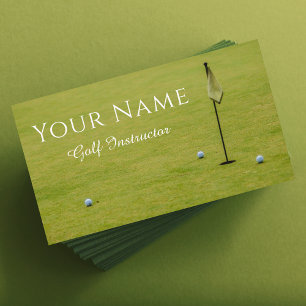 Tarjeta De Visita Entrenador de instructores de golf Elegante Minima